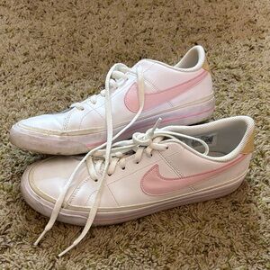 Nike Women's Pink and White Casual Sneakers